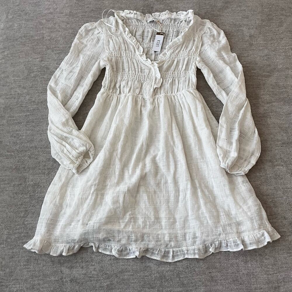 Lucca Couture Cream Puff long sleeve Dress